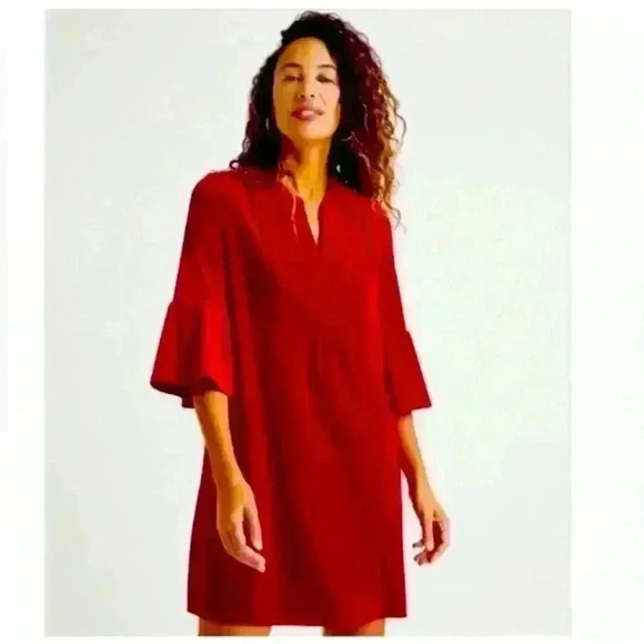 🍓NWT Jude Connally Rich Red Velvet Dress - Picture 2 of 9